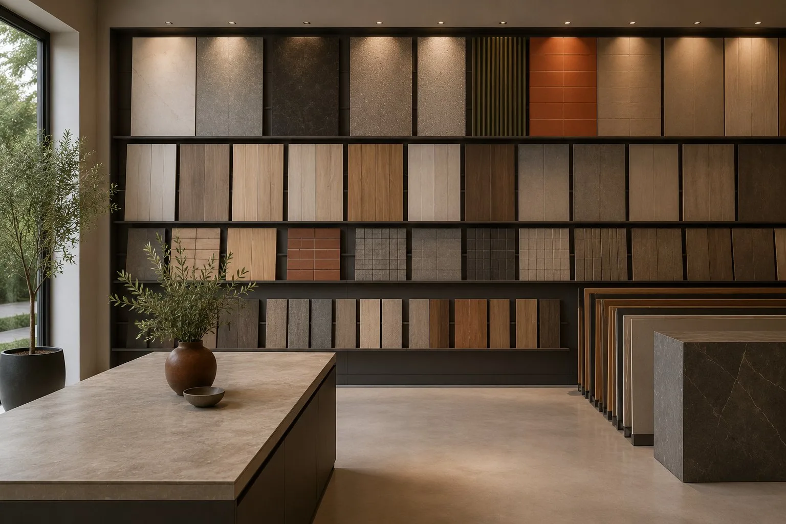 TRAMA showroom numune duvarı